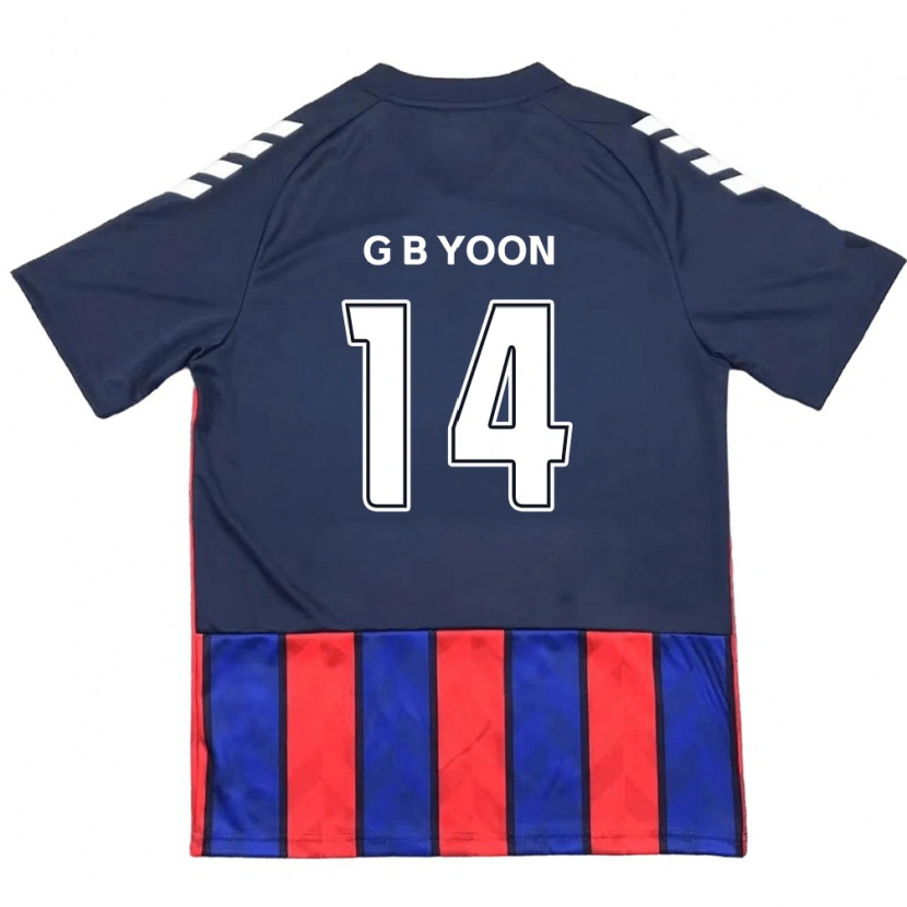 Danxen Uomo Maglia Bit-Garam Yoon #14 Blu Royal Rosso Kit Gara Home 2025/26 Maglietta