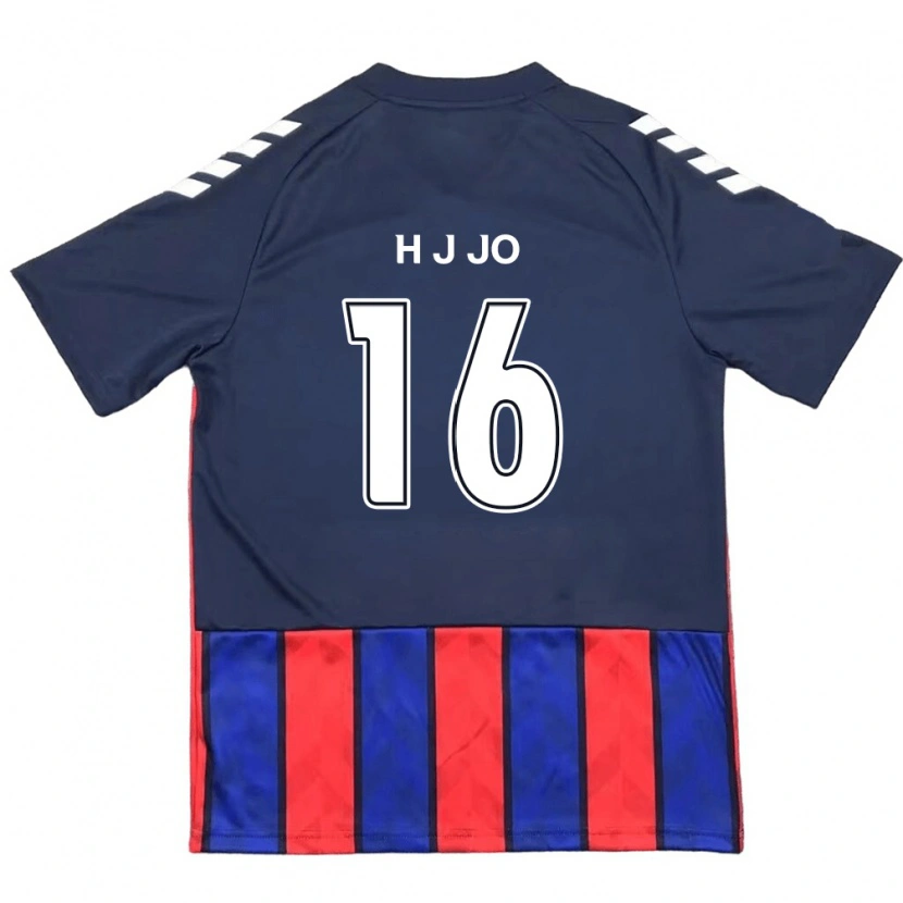 Danxen Uomo Maglia Jun-Hyun Jo #16 Blu Royal Rosso Kit Gara Home 2025/26 Maglietta