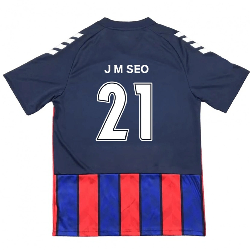 Danxen Uomo Maglia Jae-Min Seo #21 Blu Royal Rosso Kit Gara Home 2025/26 Maglietta