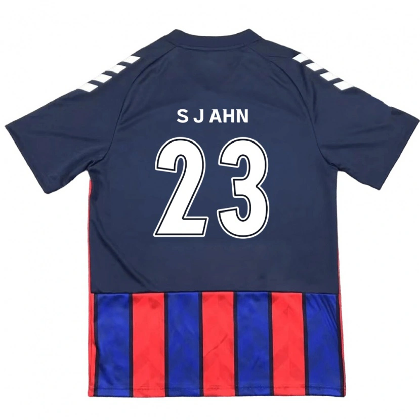 Danxen Uomo Maglia Jun-Su Ahn #23 Blu Royal Rosso Kit Gara Home 2025/26 Maglietta