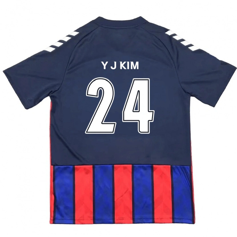 Danxen Uomo Maglia Ju-Yeop Kim #24 Blu Royal Rosso Kit Gara Home 2025/26 Maglietta