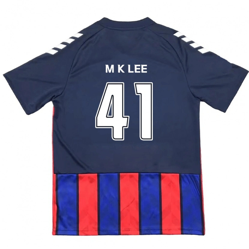 Danxen Uomo Maglia Kyung-Min Lee #41 Blu Royal Rosso Kit Gara Home 2025/26 Maglietta
