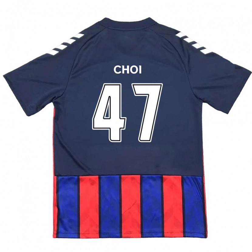 Danxen Uomo Maglia San Choi #47 Blu Royal Rosso Kit Gara Home 2025/26 Maglietta