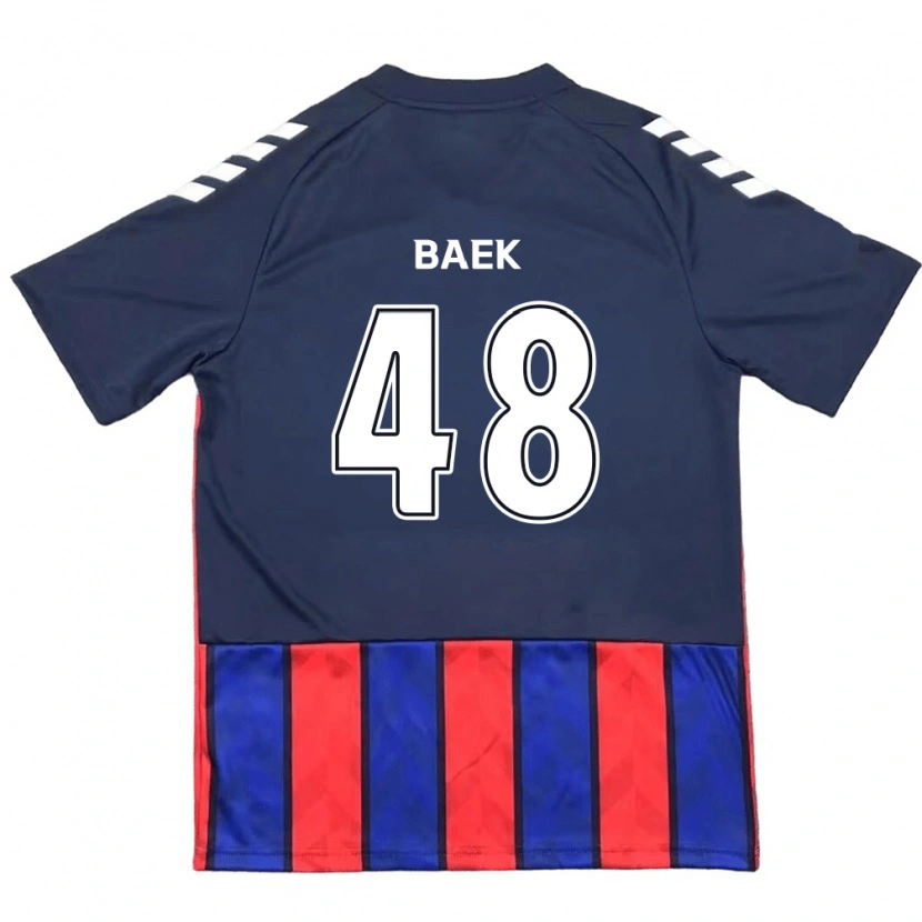 Danxen Uomo Maglia Kyeong Baek #48 Blu Royal Rosso Kit Gara Home 2025/26 Maglietta