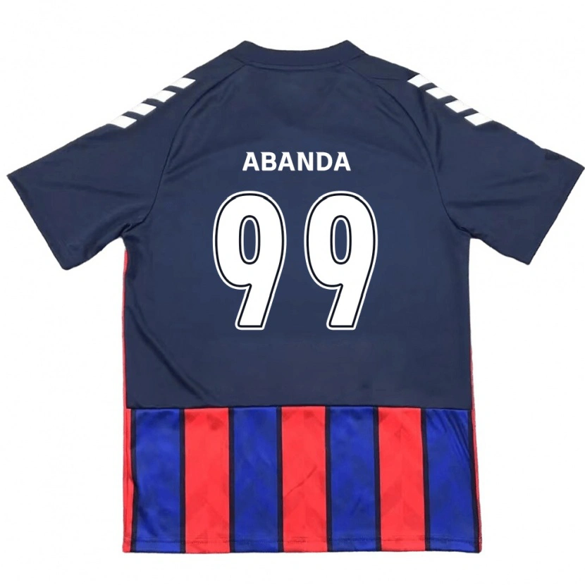 Danxen Uomo Maglia Leroy Abanda #99 Blu Royal Rosso Kit Gara Home 2025/26 Maglietta
