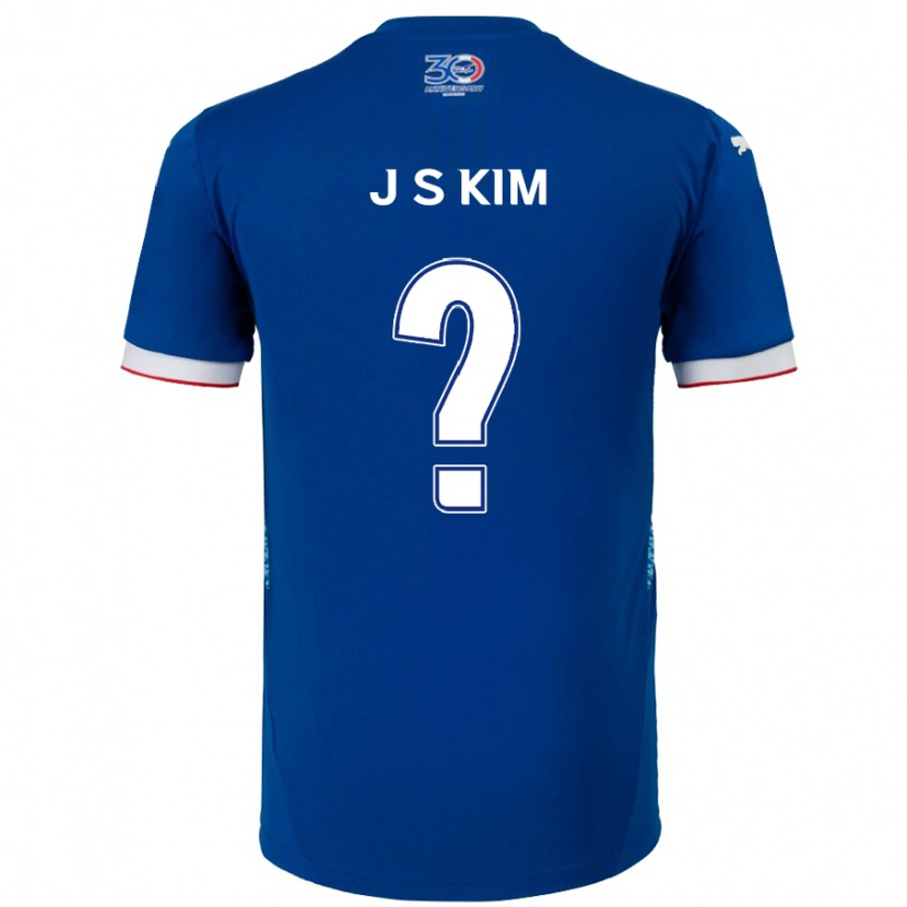 Danxen Uomo Maglia Seong-Ju Kim #0 Blu Royal Bianco Kit Gara Home 2025/26 Maglietta