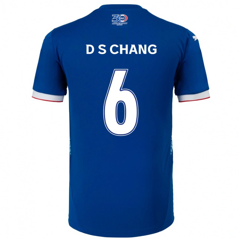 Danxen Uomo Maglia Se-Dong Chang #6 Blu Royal Bianco Kit Gara Home 2025/26 Maglietta
