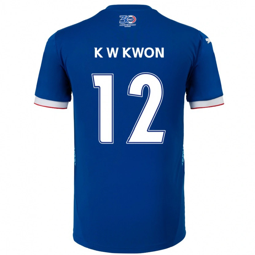 Danxen Uomo Maglia Wan-Kyu Kwon #12 Blu Royal Bianco Kit Gara Home 2025/26 Maglietta
