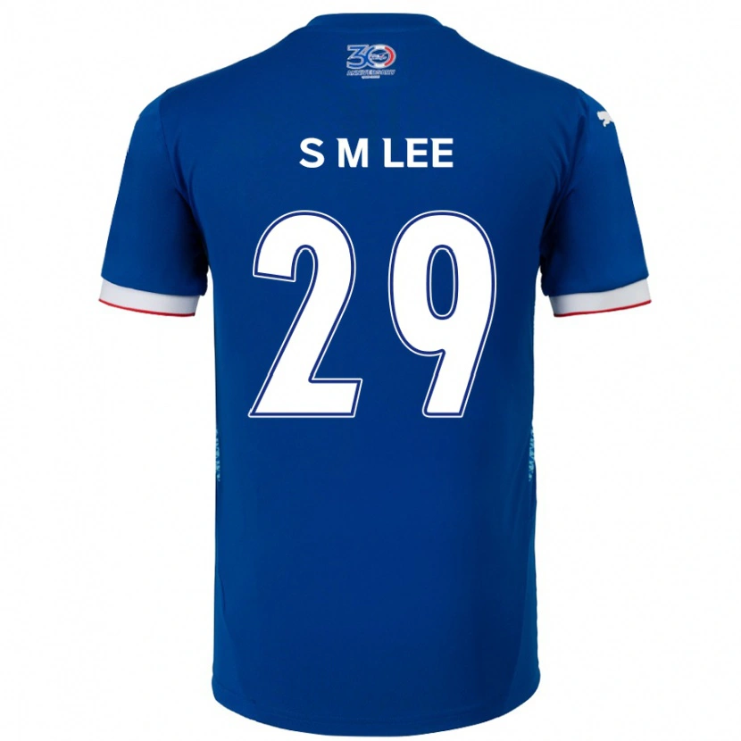 Danxen Uomo Maglia Sang-Min Lee #29 Blu Royal Bianco Kit Gara Home 2025/26 Maglietta