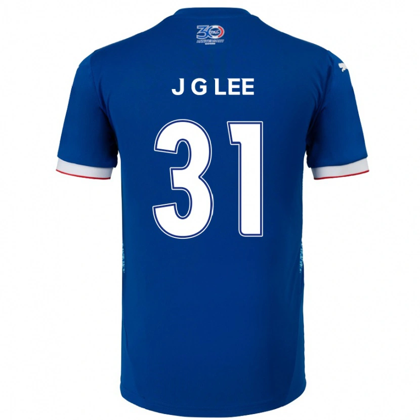 Danxen Uomo Maglia Gyeong-Jun Lee #31 Blu Royal Bianco Kit Gara Home 2025/26 Maglietta