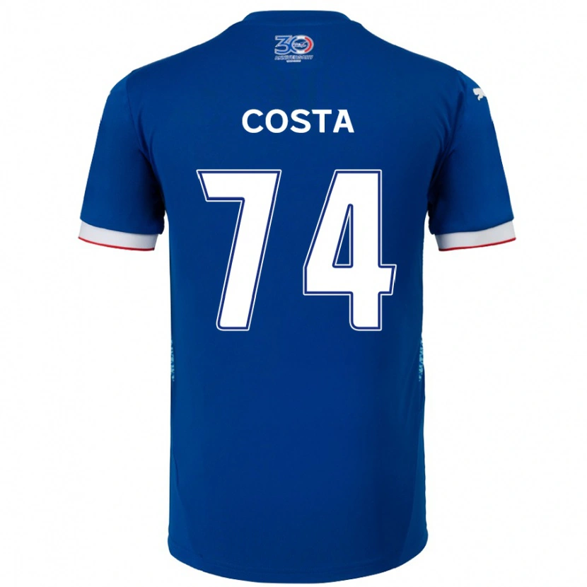 Danxen Uomo Maglia Bruno Costa #74 Blu Royal Bianco Kit Gara Home 2025/26 Maglietta