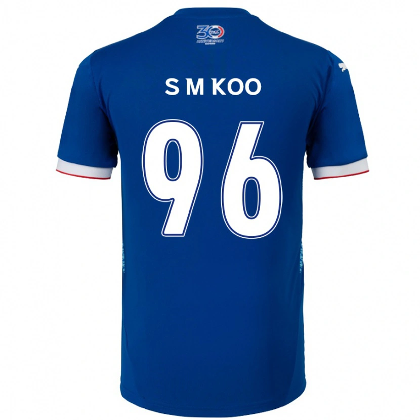 Danxen Uomo Maglia Min-Seo Koo #96 Blu Royal Bianco Kit Gara Home 2025/26 Maglietta