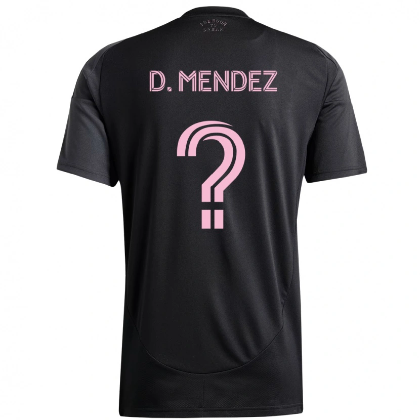 Danxen Uomo Maglia Dylan Mendez #0 Nero Rosa Kit Gara Away 2025/26 Maglietta
