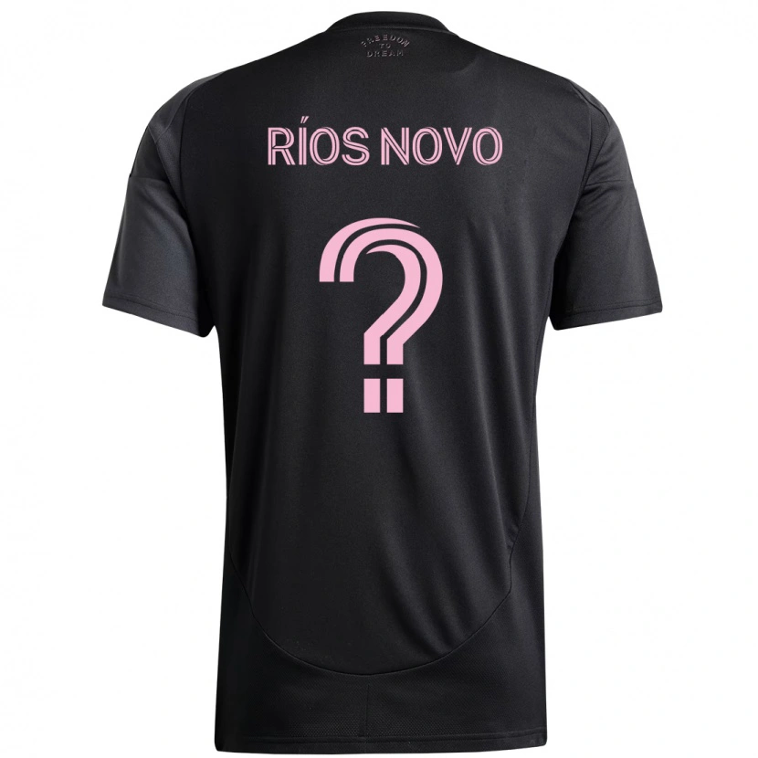 Danxen Uomo Maglia Rocco Ríos Novo #0 Nero Rosa Kit Gara Away 2025/26 Maglietta