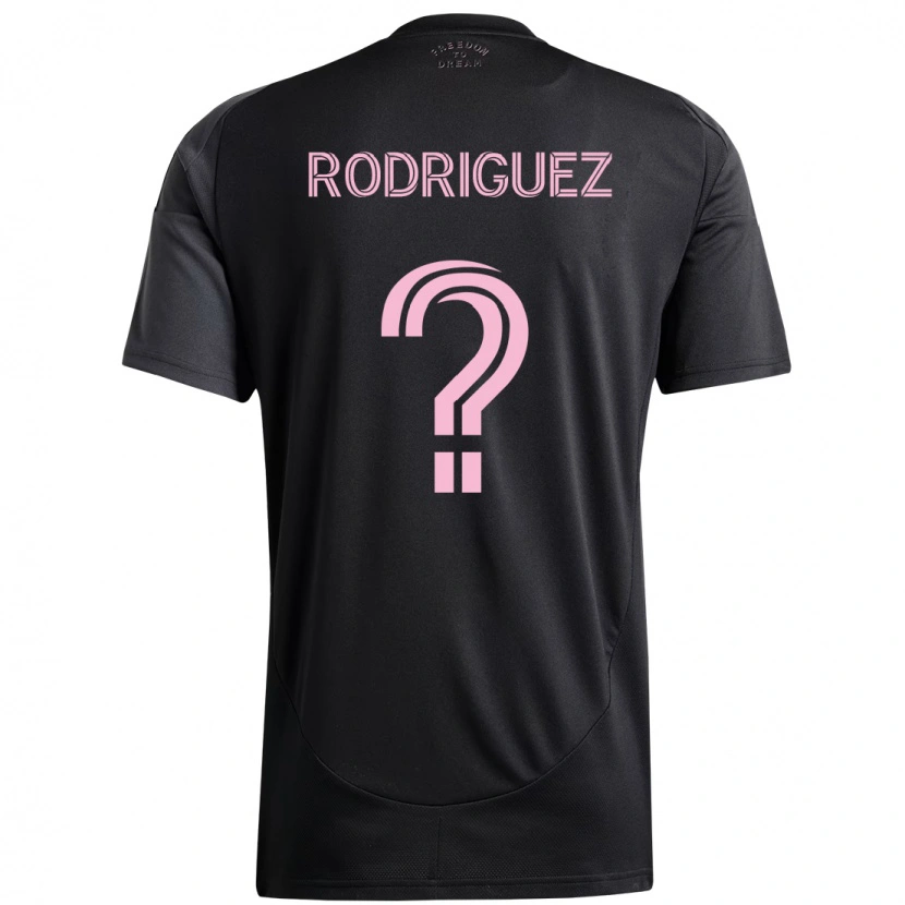 Danxen Uomo Maglia Emerson Rodríguez #0 Nero Rosa Kit Gara Away 2025/26 Maglietta