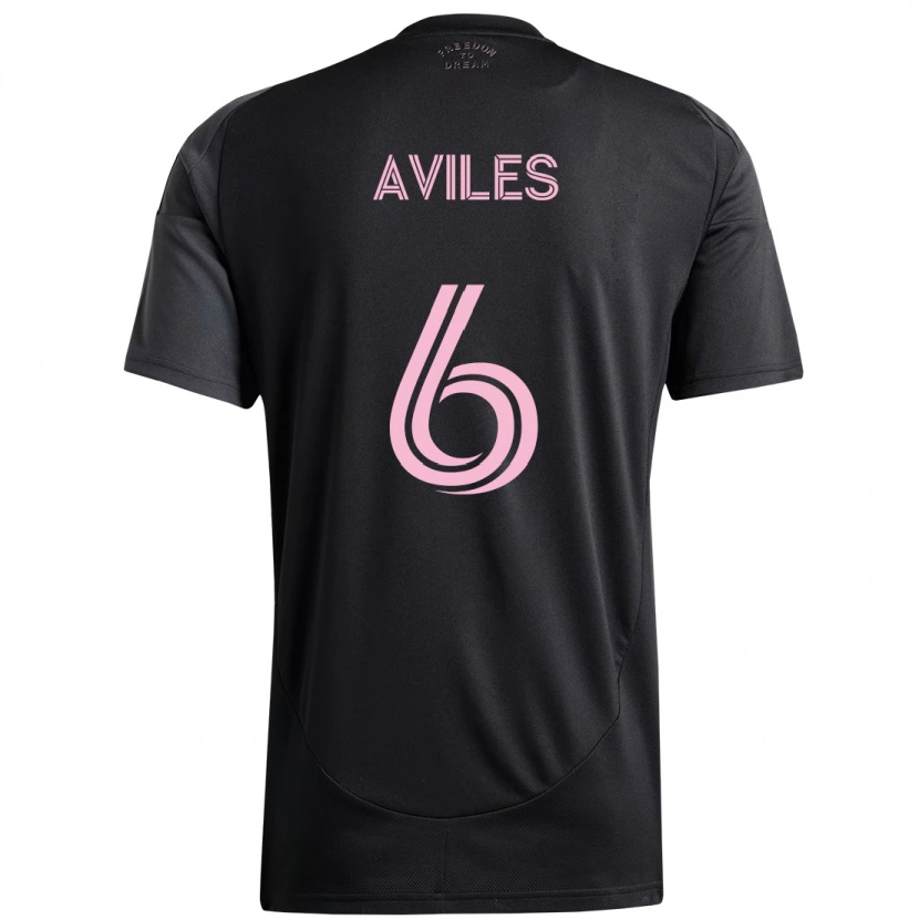 Danxen Uomo Maglia Tomás Avilés #6 Nero Rosa Kit Gara Away 2025/26 Maglietta