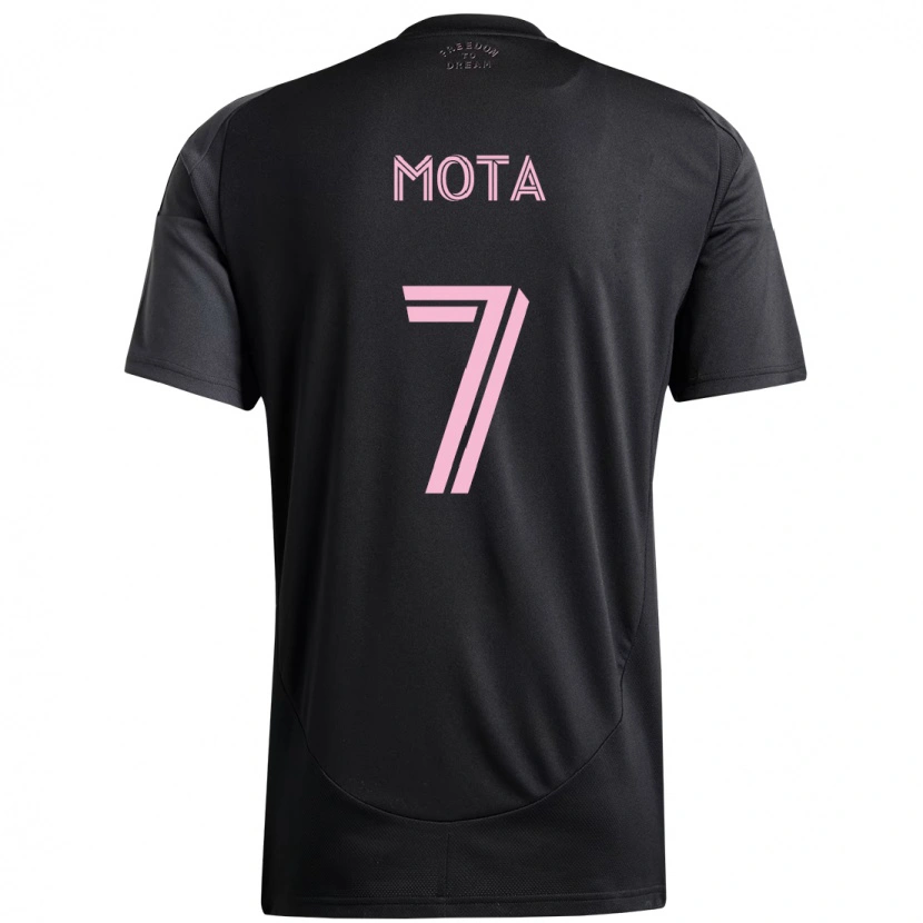 Danxen Uomo Maglia Jean Mota #7 Nero Rosa Kit Gara Away 2025/26 Maglietta