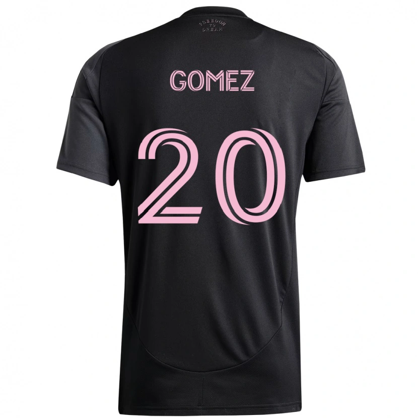 Danxen Uomo Maglia Diego Gómez #20 Nero Rosa Kit Gara Away 2025/26 Maglietta