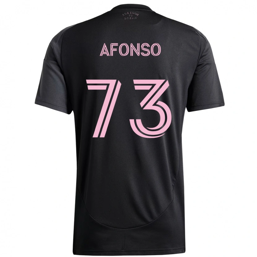 Danxen Uomo Maglia Leo Afonso #73 Nero Rosa Kit Gara Away 2025/26 Maglietta