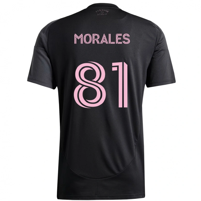Danxen Uomo Maglia Santiago Morales #81 Nero Rosa Kit Gara Away 2025/26 Maglietta