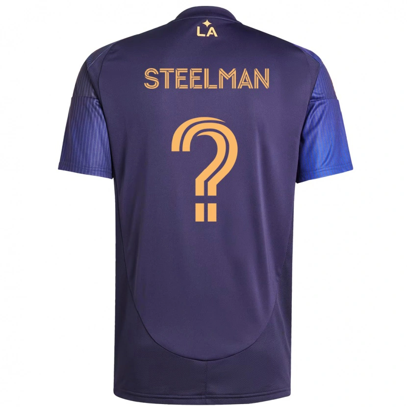 Danxen Uomo Maglia Maximus Steelman #0 Viola Blu Kit Gara Away 2025/26 Maglietta