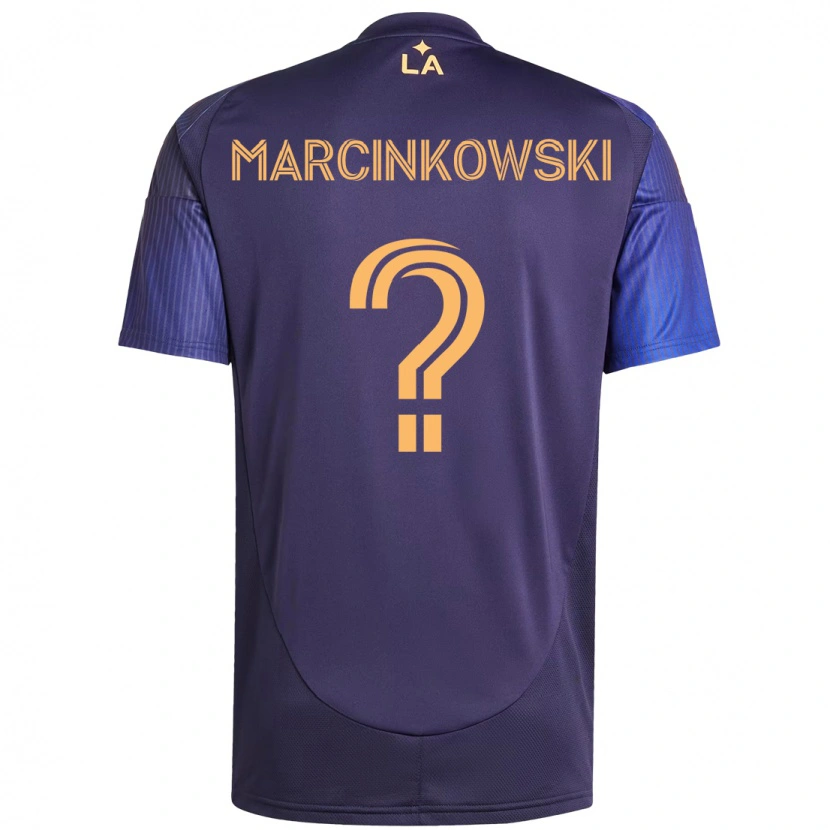 Danxen Uomo Maglia Jt Marcinkowski #0 Viola Blu Kit Gara Away 2025/26 Maglietta