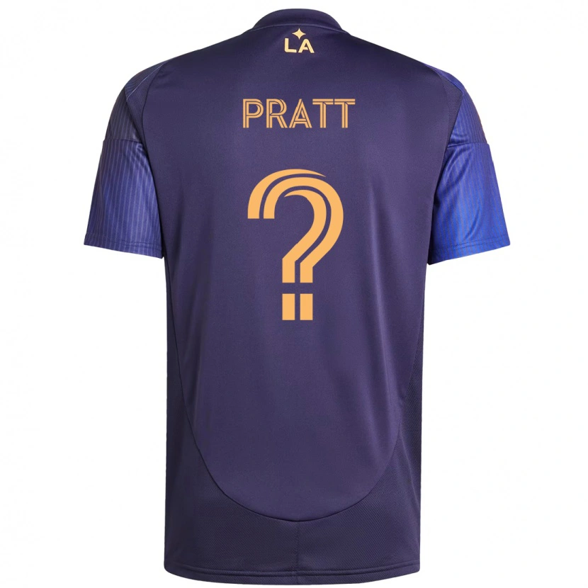Danxen Uomo Maglia Owen Pratt #0 Viola Blu Kit Gara Away 2025/26 Maglietta