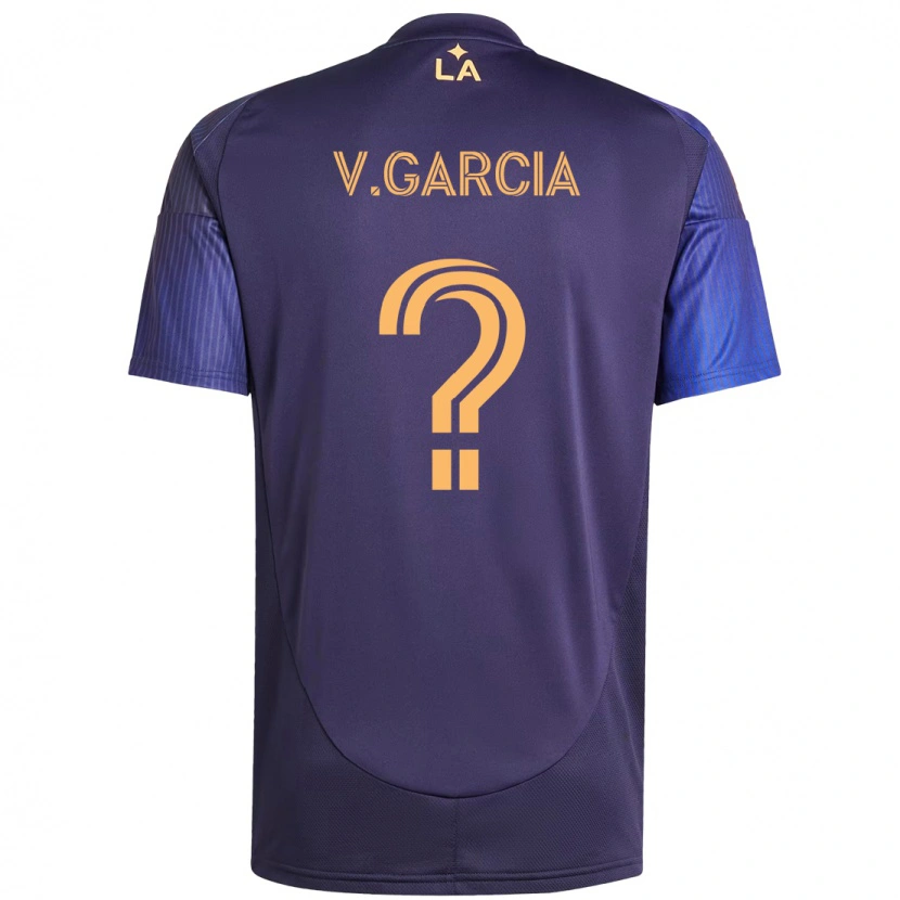 Danxen Uomo Maglia Vicente Garcia #0 Viola Blu Kit Gara Away 2025/26 Maglietta