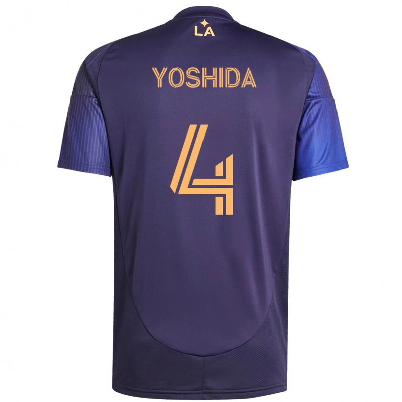 Danxen Uomo Maglia Maya Yoshida #4 Viola Blu Kit Gara Away 2025/26 Maglietta
