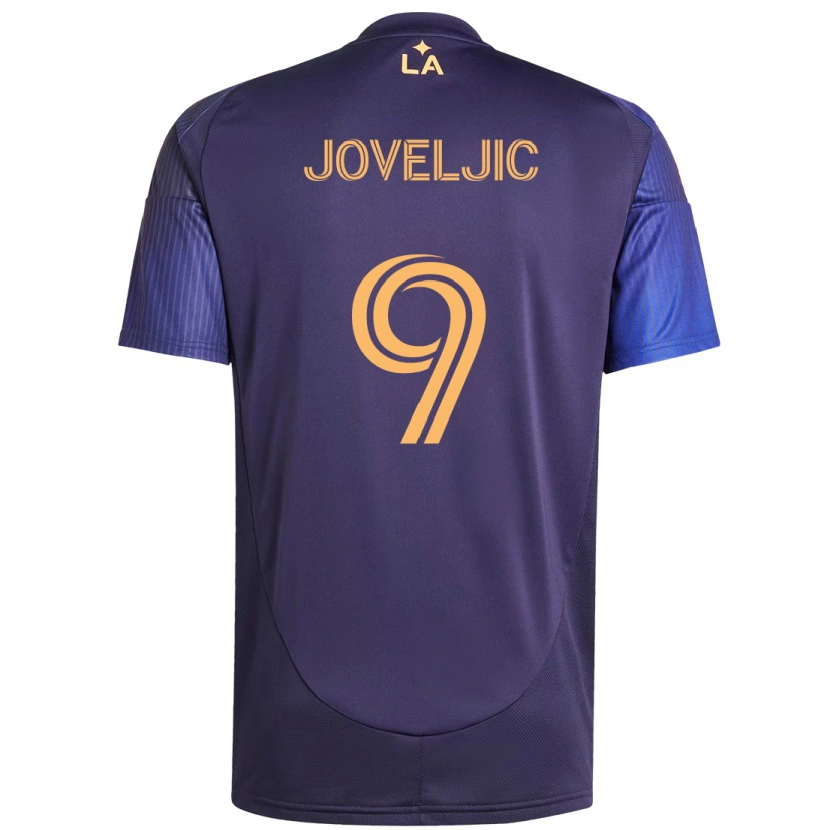 Danxen Uomo Maglia Dejan Joveljic #9 Viola Blu Kit Gara Away 2025/26 Maglietta