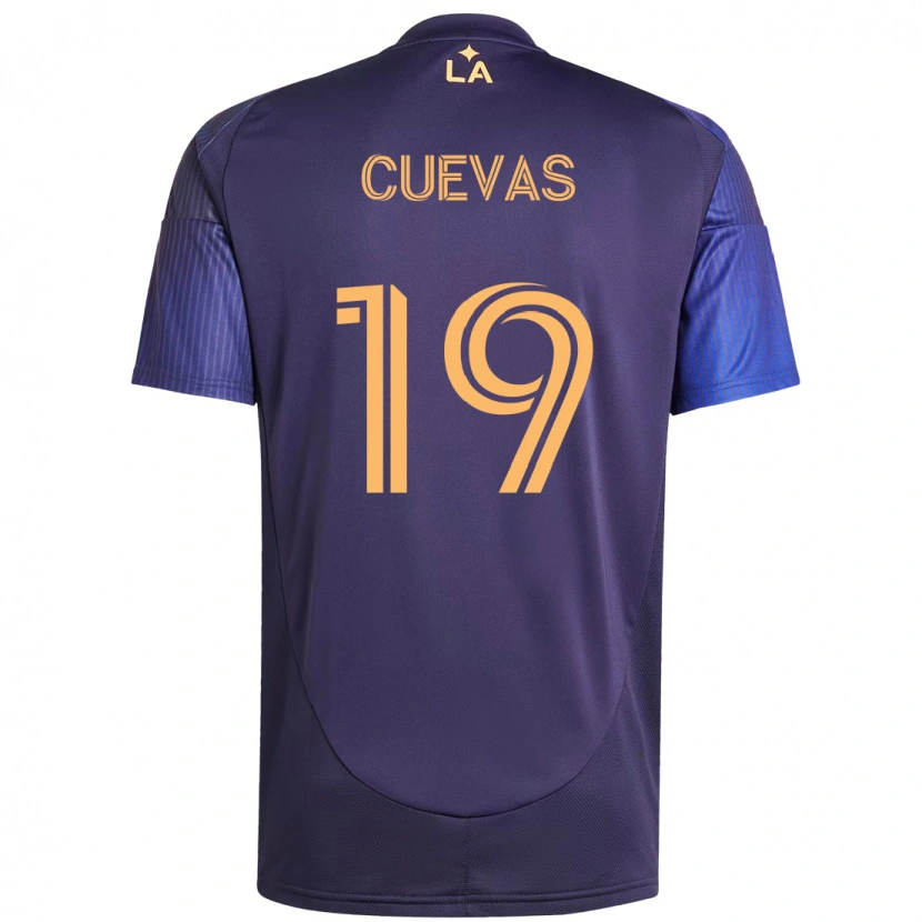 Danxen Uomo Maglia Mauricio Cuevas #19 Viola Blu Kit Gara Away 2025/26 Maglietta