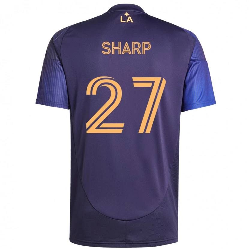 Danxen Uomo Maglia Billy Sharp #27 Viola Blu Kit Gara Away 2025/26 Maglietta