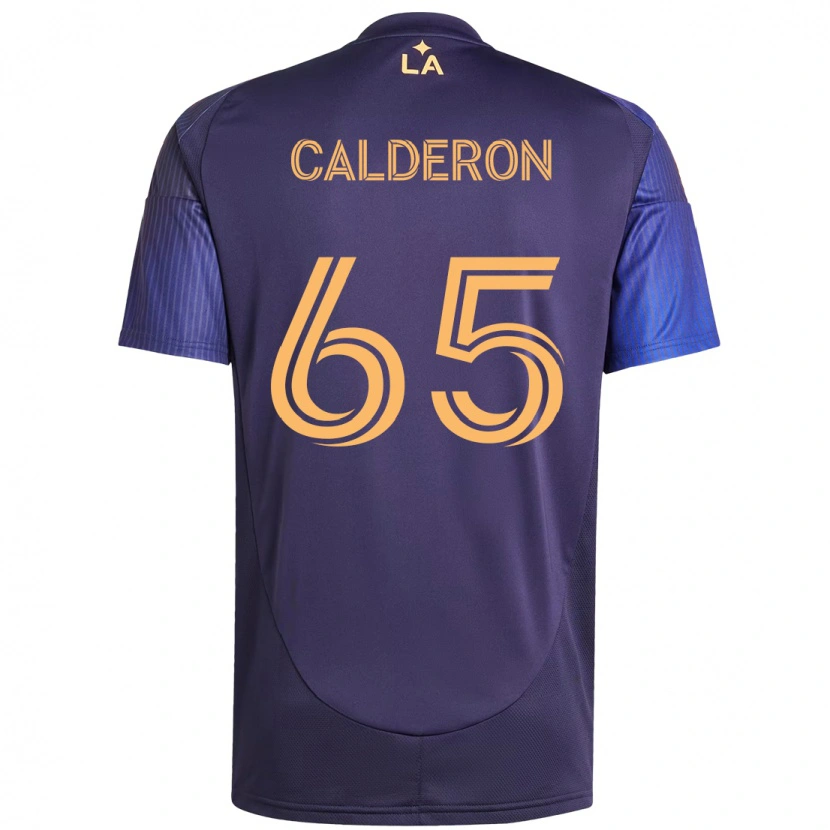 Danxen Uomo Maglia Juan Calderón #65 Viola Blu Kit Gara Away 2025/26 Maglietta