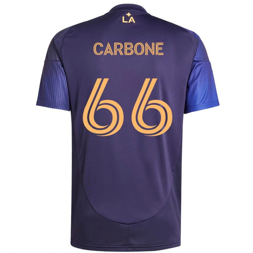 Danxen Uomo Maglia Matteo Carbone #66 Viola Blu Kit Gara Away 2025/26 Maglietta