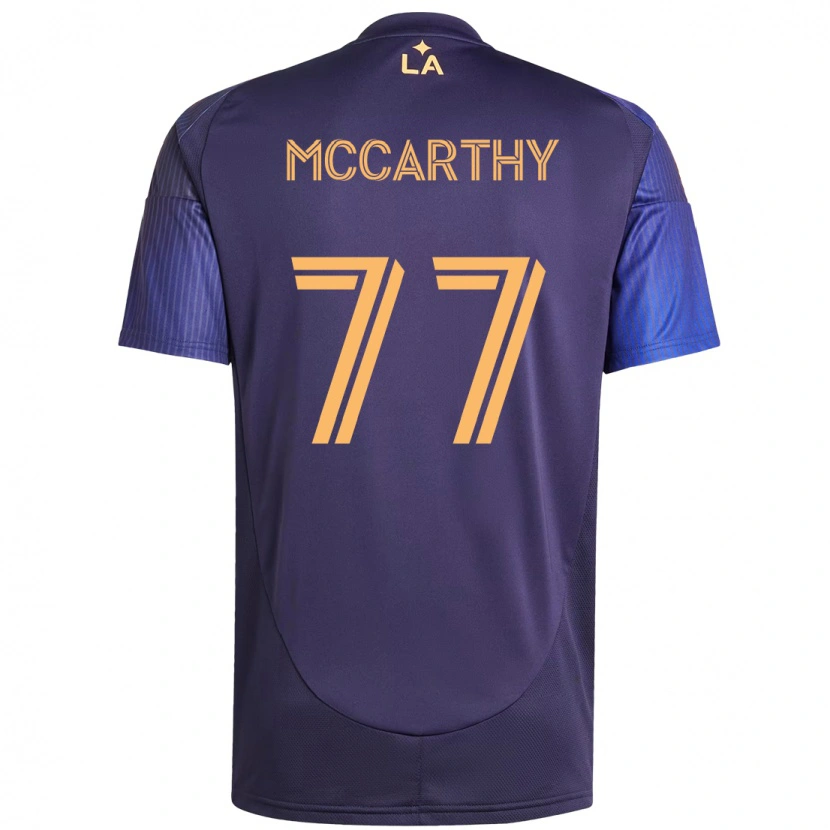 Danxen Uomo Maglia John Mccarthy #77 Viola Blu Kit Gara Away 2025/26 Maglietta
