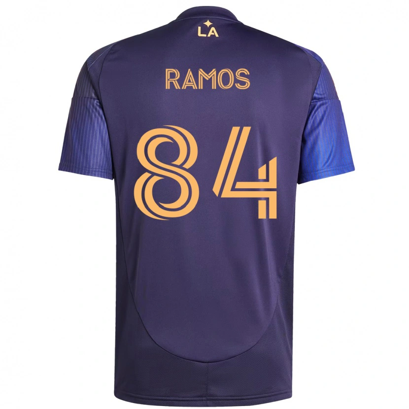 Danxen Uomo Maglia Rubén Ramos #84 Viola Blu Kit Gara Away 2025/26 Maglietta