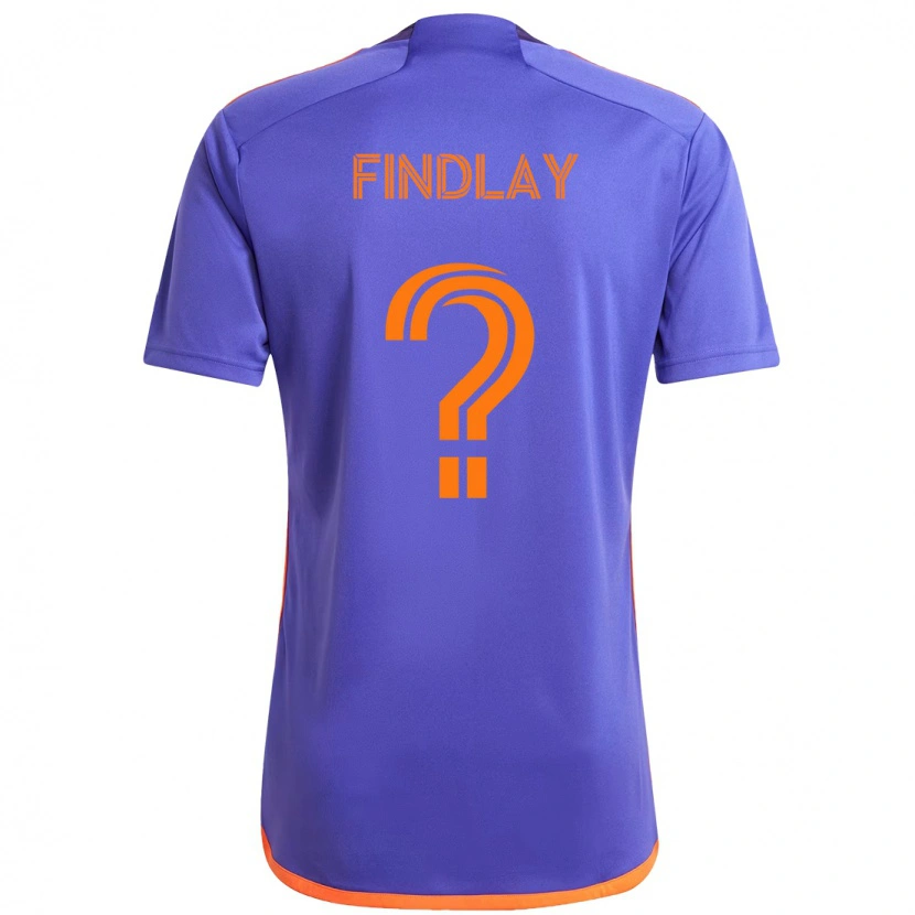 Danxen Uomo Maglia Maddox Findlay #0 Viola Arancione Kit Gara Away 2025/26 Maglietta