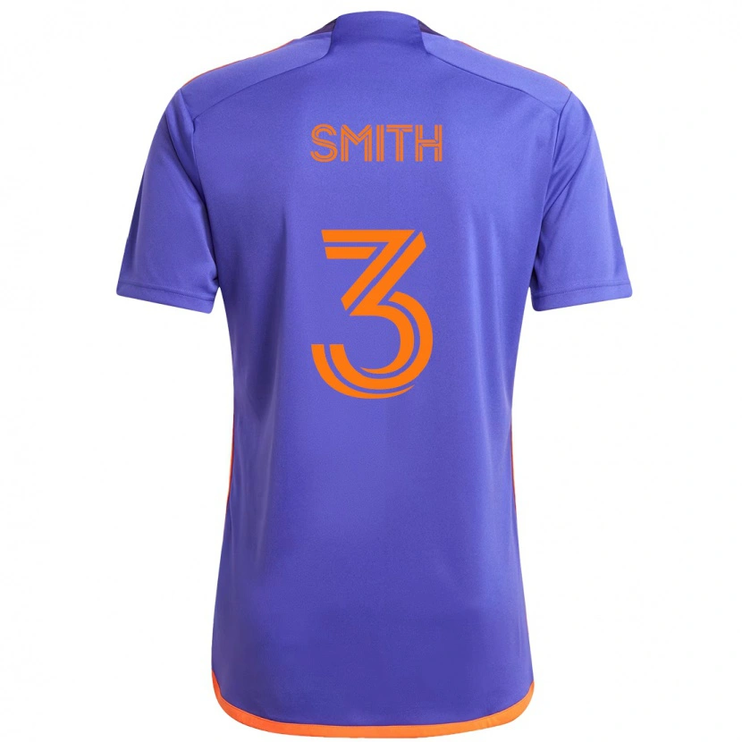 Danxen Uomo Maglia Brad Smith #3 Viola Arancione Kit Gara Away 2025/26 Maglietta