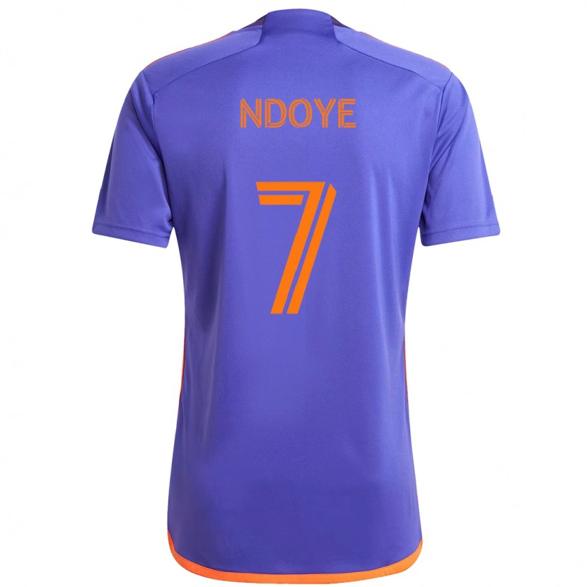 Danxen Uomo Maglia Papa Ndoye #7 Viola Arancione Kit Gara Away 2025/26 Maglietta