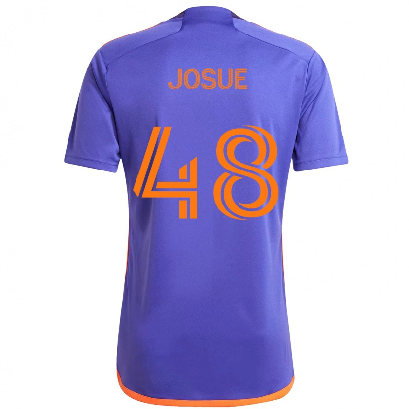 Danxen Uomo Maglia Josué #48 Viola Arancione Kit Gara Away 2025/26 Maglietta