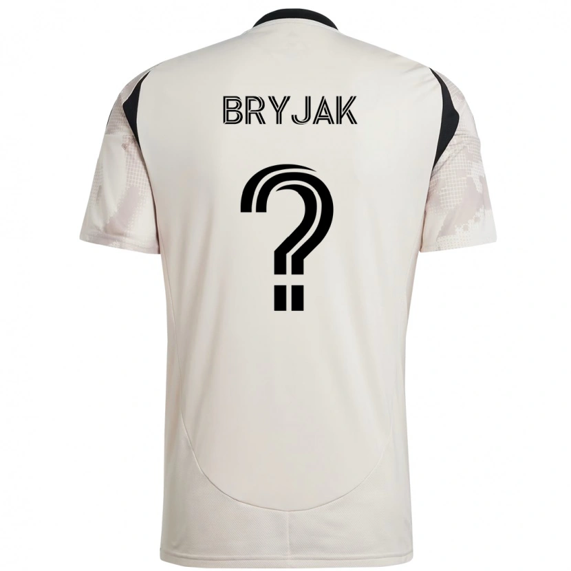 Danxen Uomo Maglia Jeffrey Bryjak #0 Beige Nero Kit Gara Away 2025/26 Maglietta