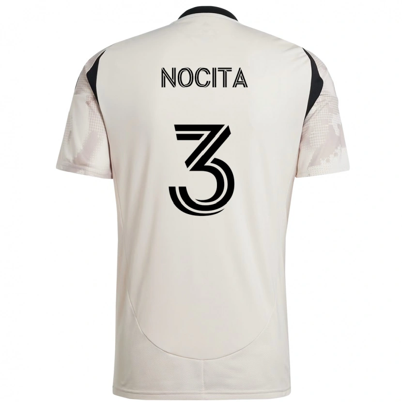 Danxen Uomo Maglia Matthew Nocita #3 Beige Nero Kit Gara Away 2025/26 Maglietta