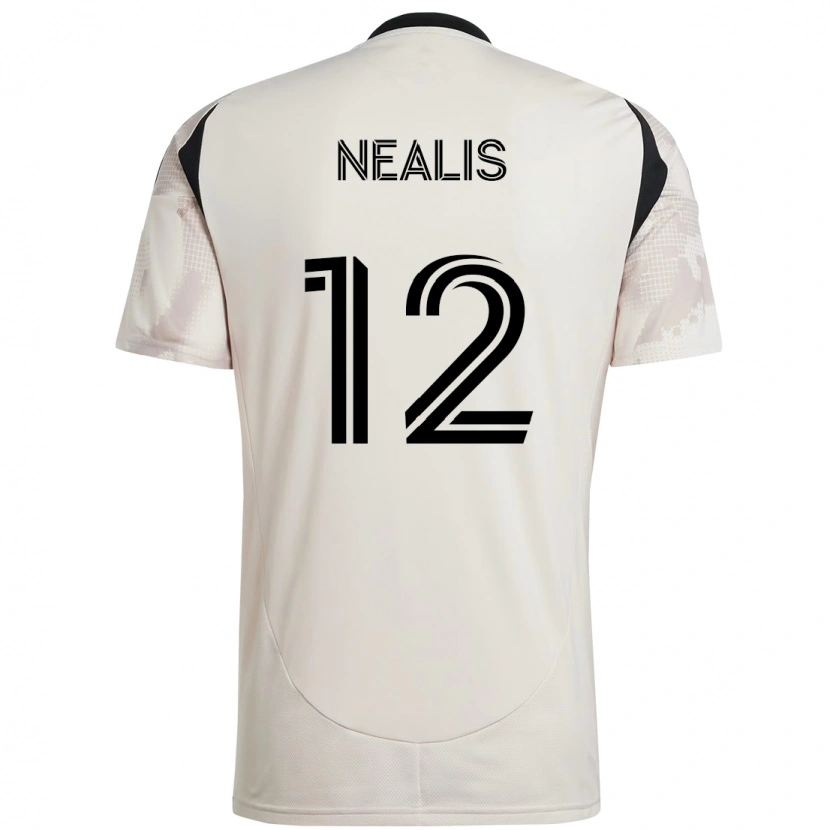 Danxen Uomo Maglia Dylan Nealis #12 Beige Nero Kit Gara Away 2025/26 Maglietta