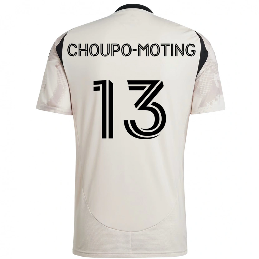 Danxen Uomo Maglia Eric-Maxim Choupo-Moting #13 Beige Nero Kit Gara Away 2025/26 Maglietta