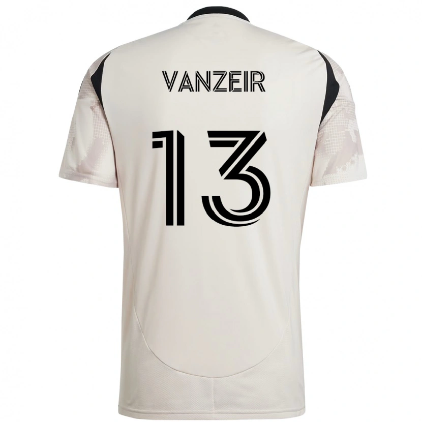 Danxen Uomo Maglia Dante Vanzeir #13 Beige Nero Kit Gara Away 2025/26 Maglietta