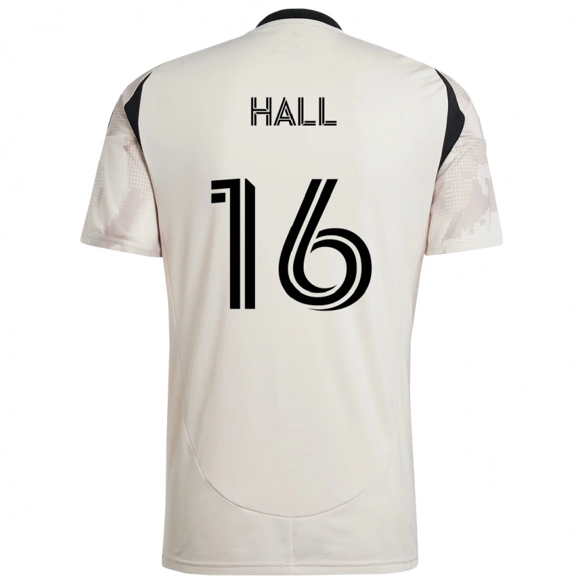 Danxen Uomo Maglia Julian Hall #16 Beige Nero Kit Gara Away 2025/26 Maglietta