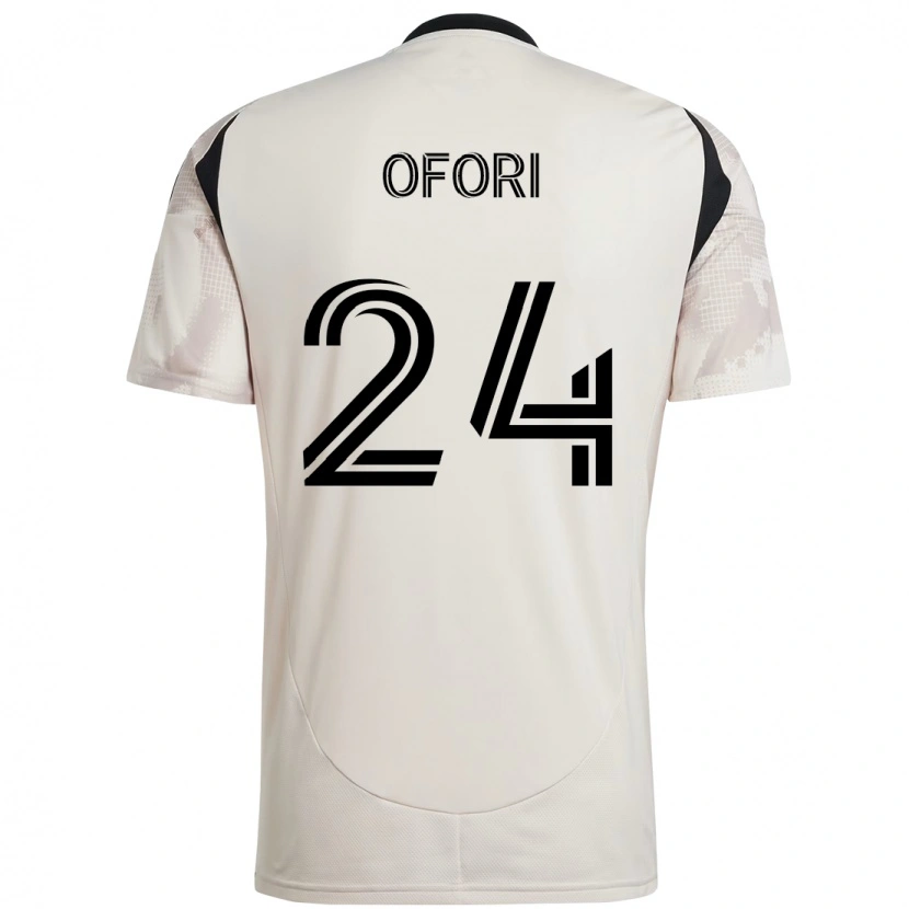 Danxen Uomo Maglia Curtis Ofori #24 Beige Nero Kit Gara Away 2025/26 Maglietta