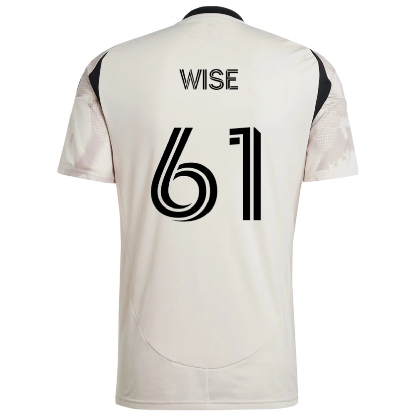 Danxen Uomo Maglia Henry Wise #61 Beige Nero Kit Gara Away 2025/26 Maglietta