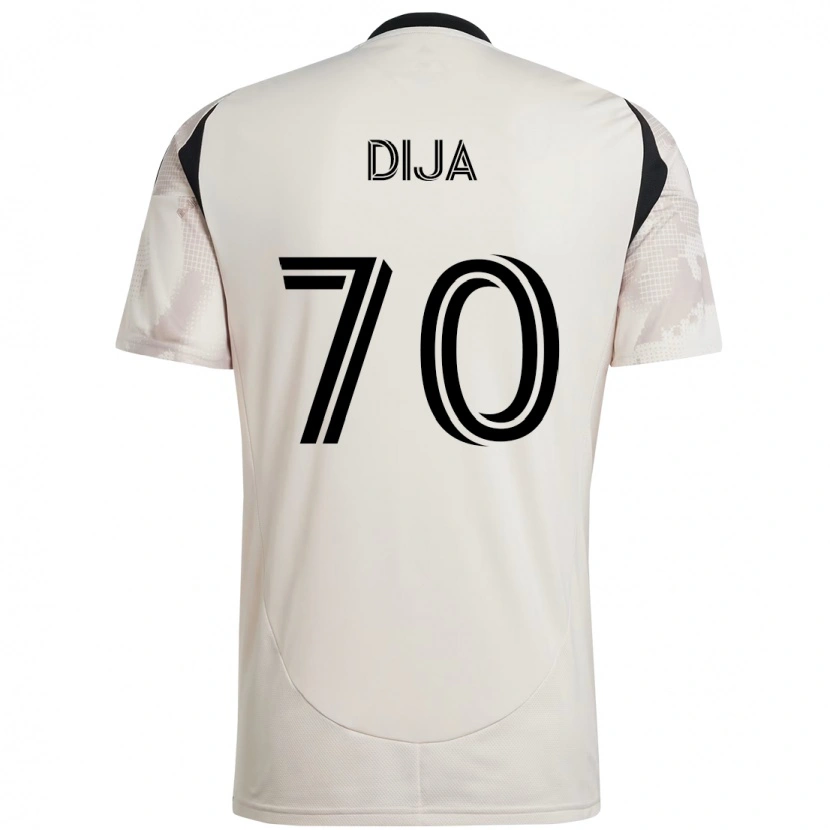 Danxen Uomo Maglia Dija #70 Beige Nero Kit Gara Away 2025/26 Maglietta
