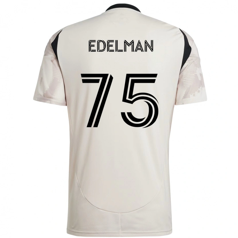 Danxen Uomo Maglia Daniel Edelman #75 Beige Nero Kit Gara Away 2025/26 Maglietta